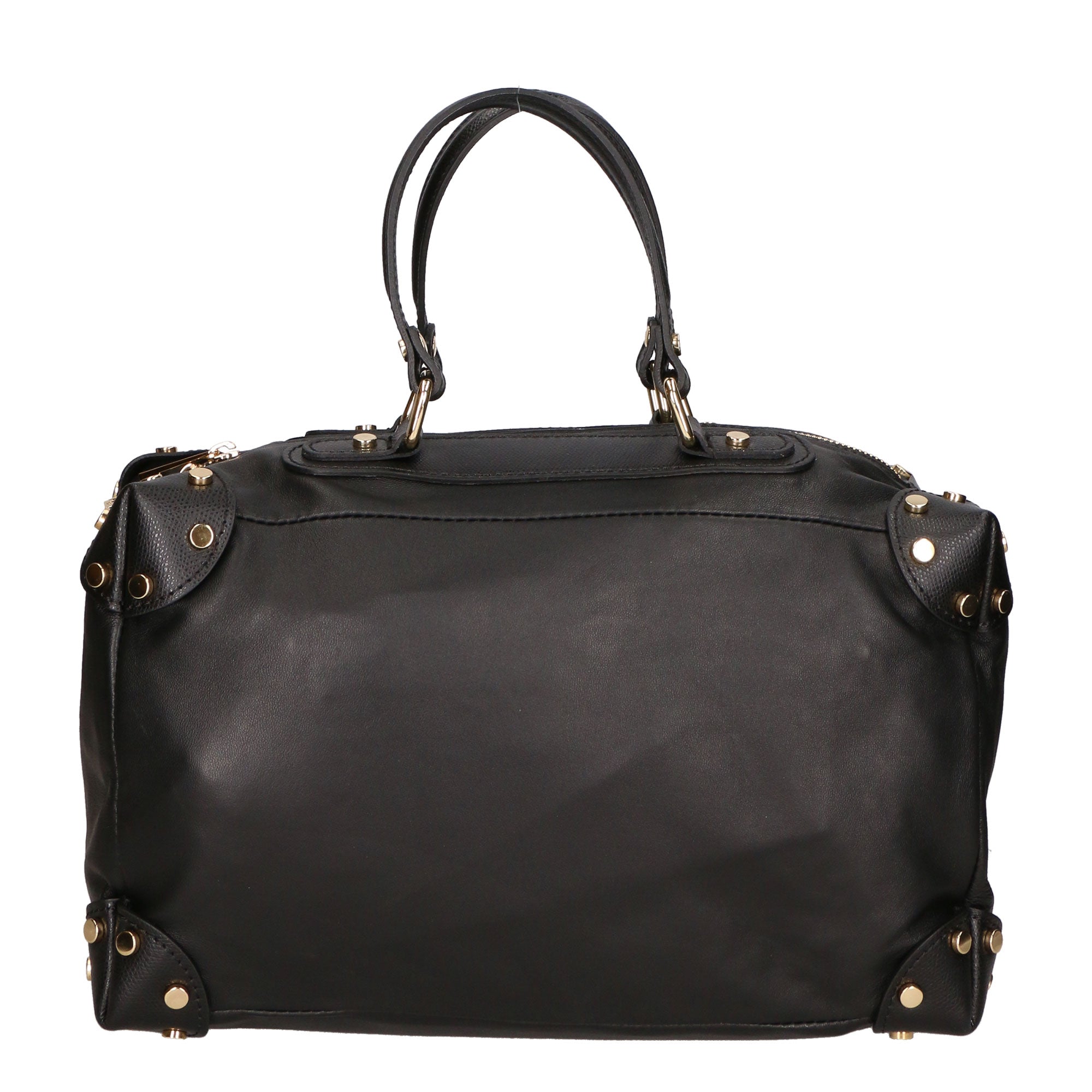 Borsa a mano da donna 100% pelle artigianale MYB-6012-FW-NERO+P636 NERO My Best Bag