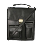 Tancredi Borsa da lavoro unisex in pelle Vera pelle 7013-NERO BLACK Gave Lux