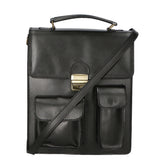 Tancredi Borsa da lavoro unisex in pelle Vera pelle 7013-NERO BLACK Gave Lux