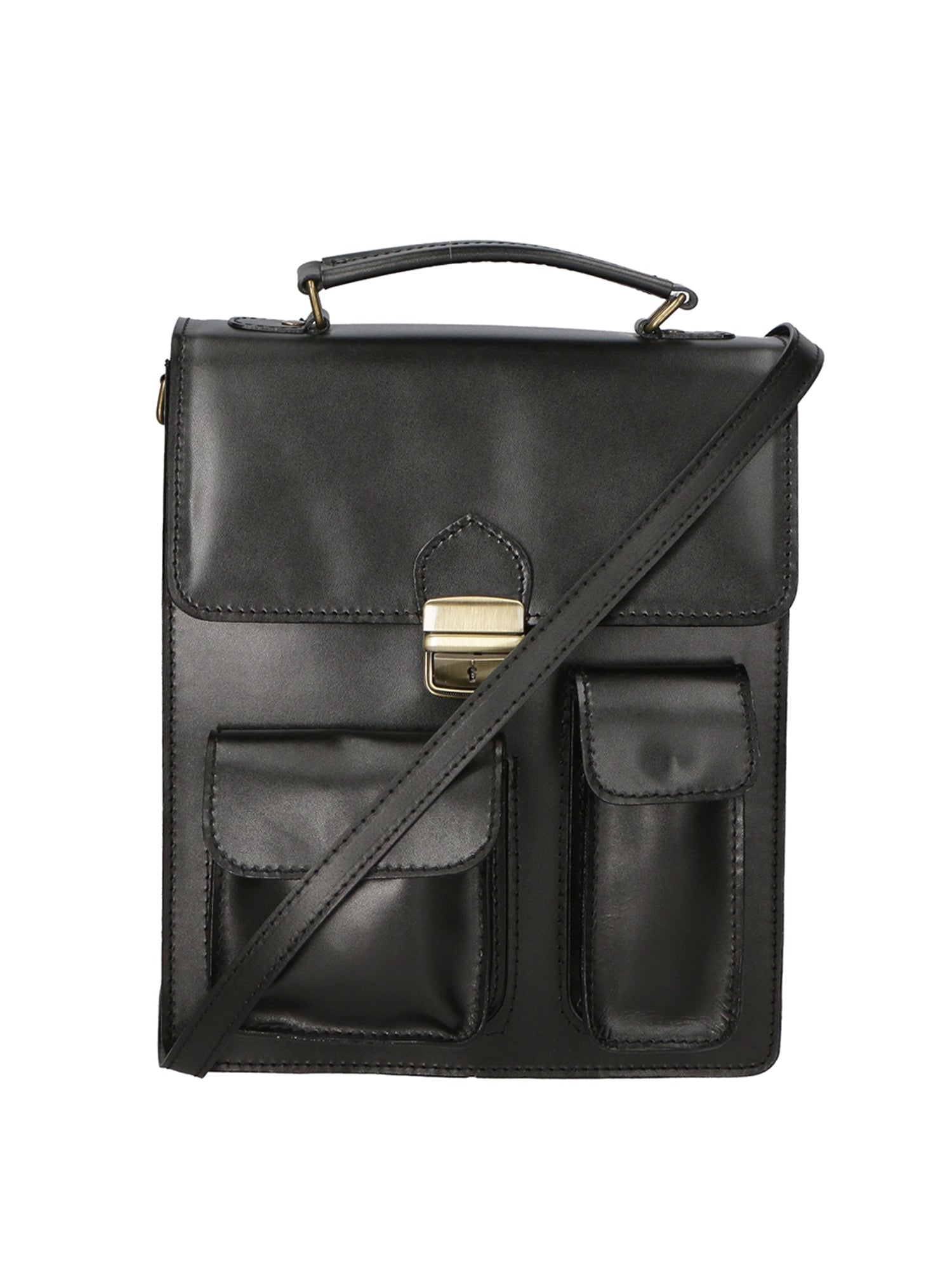 Tancredi Borsa da lavoro unisex in pelle Vera pelle 7013-NERO BLACK Gave Lux