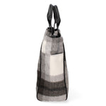 Borsa a mano da donna Lana e Tessuto MARC-BAG-TARTAN-GLACIER GRAY Marc Ellis