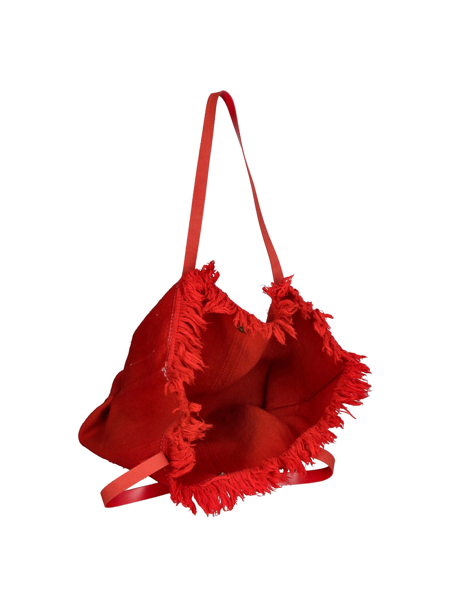 Agnese Borsa Shopper da donna Cotone e pelle 04649-D08 ROSSO RED Gave Lux