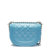 Borsa a mano da donna 100% PVC FLAT ZOE-NORSE BLUE + OFF SILVER Marc Ellis