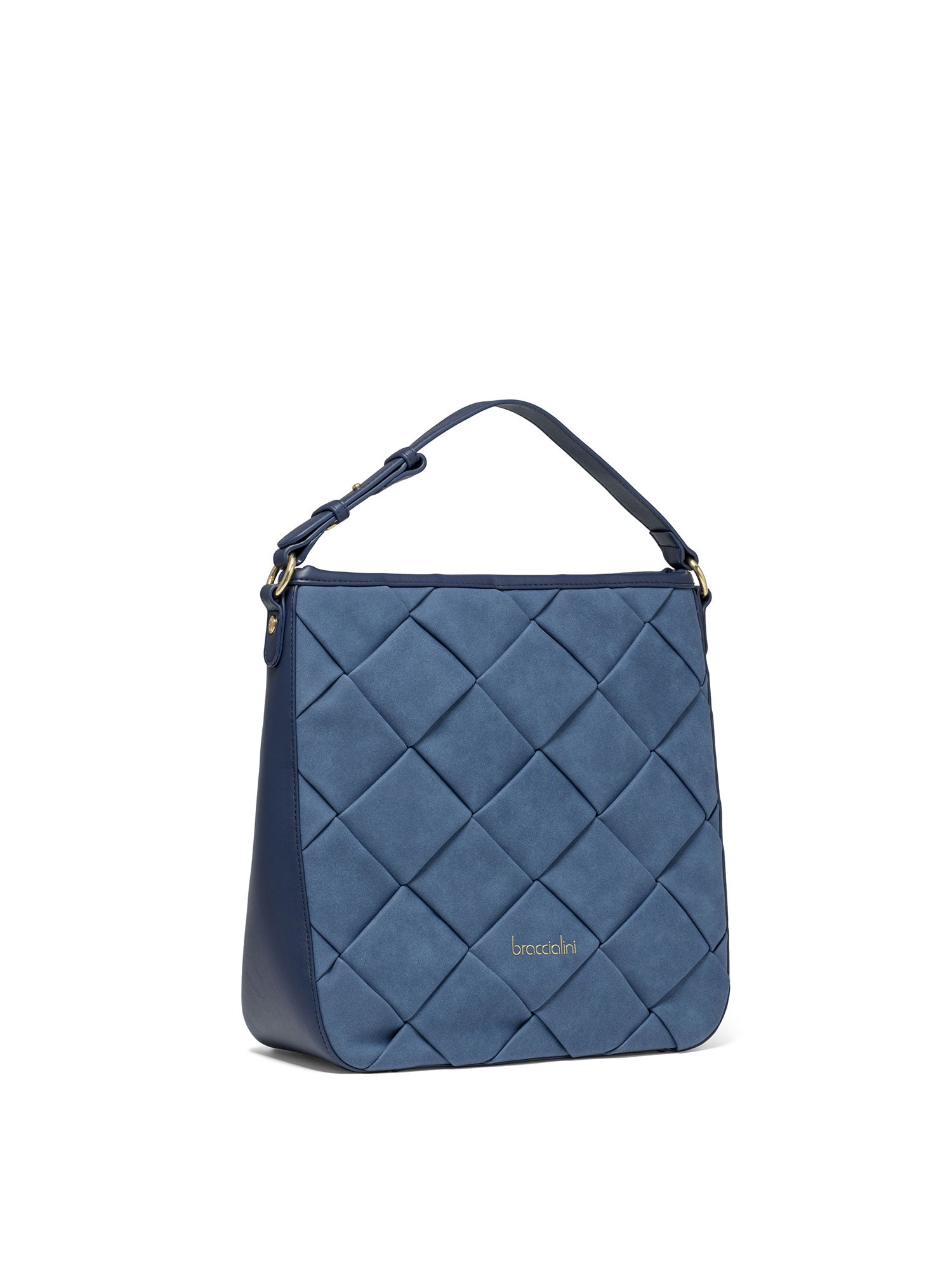 Seraphina Lux Borsa a spalla da donna 100% poliuretano B17074-BLU Braccialini