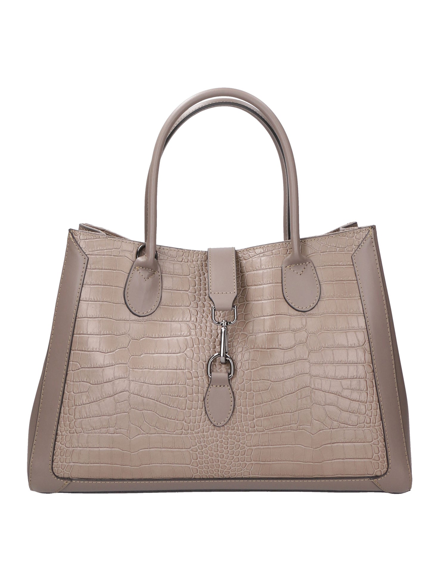 Aurora Borsa a mano da donna Vera pelle croco 05698-C40 TAUPE SCURO DARK TAUPE Gave Lux
