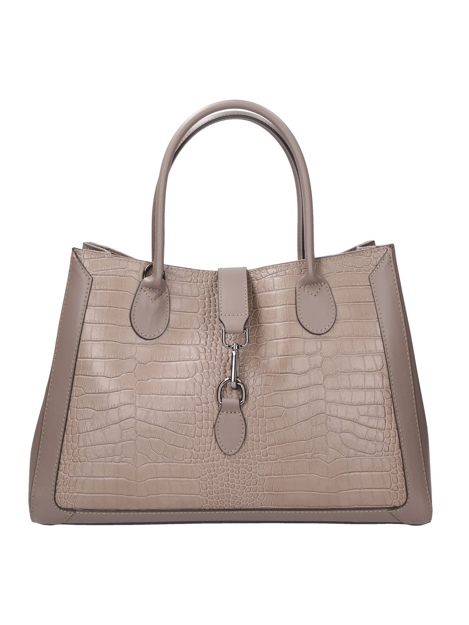 Aurora Borsa a mano da donna Vera pelle croco 05698-C40 TAUPE SCURO DARK TAUPE Gave Lux