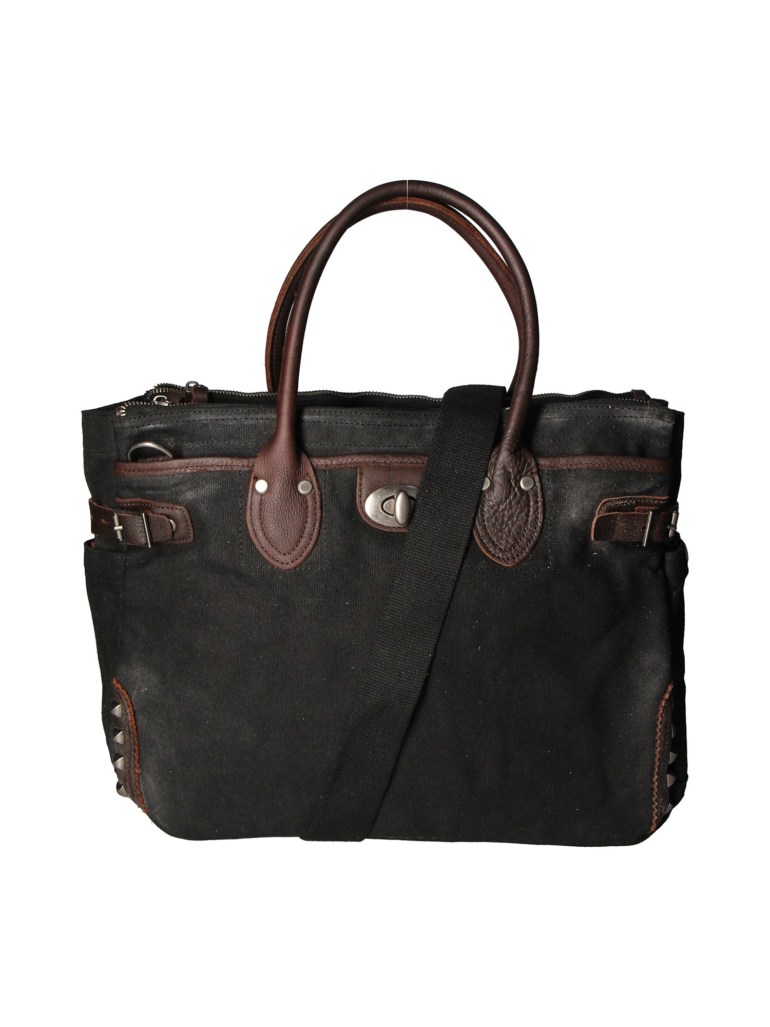 Melissa Borsa a tracolla unisex Canvas e pelle ZG3001-NERO BLACK Gave Lux