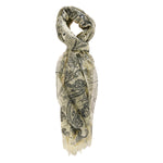 Senia L1016-GIALLO Foulard unisex Cotone e Seta Gave Lux