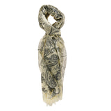 Senia L1016-GIALLO Foulard unisex Cotone e Seta Gave Lux