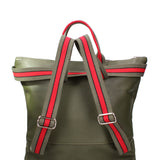 Borsa a mano convertibile in zaino da donna In Vera pelle Made in Italy 43x38x12 cm