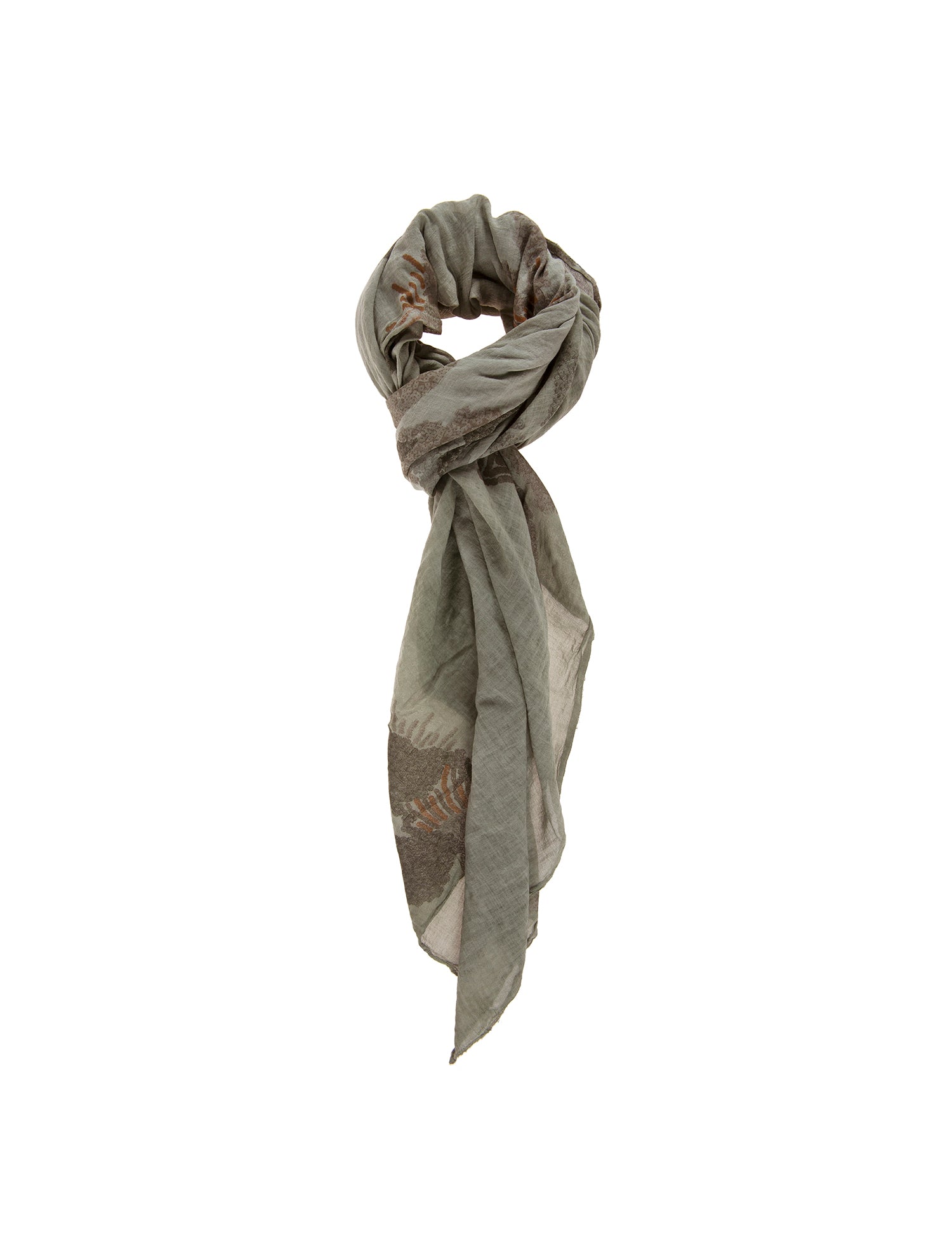 Cotone e Seta L2007-VERDE Foulard unisex Smeralda Gave Lux