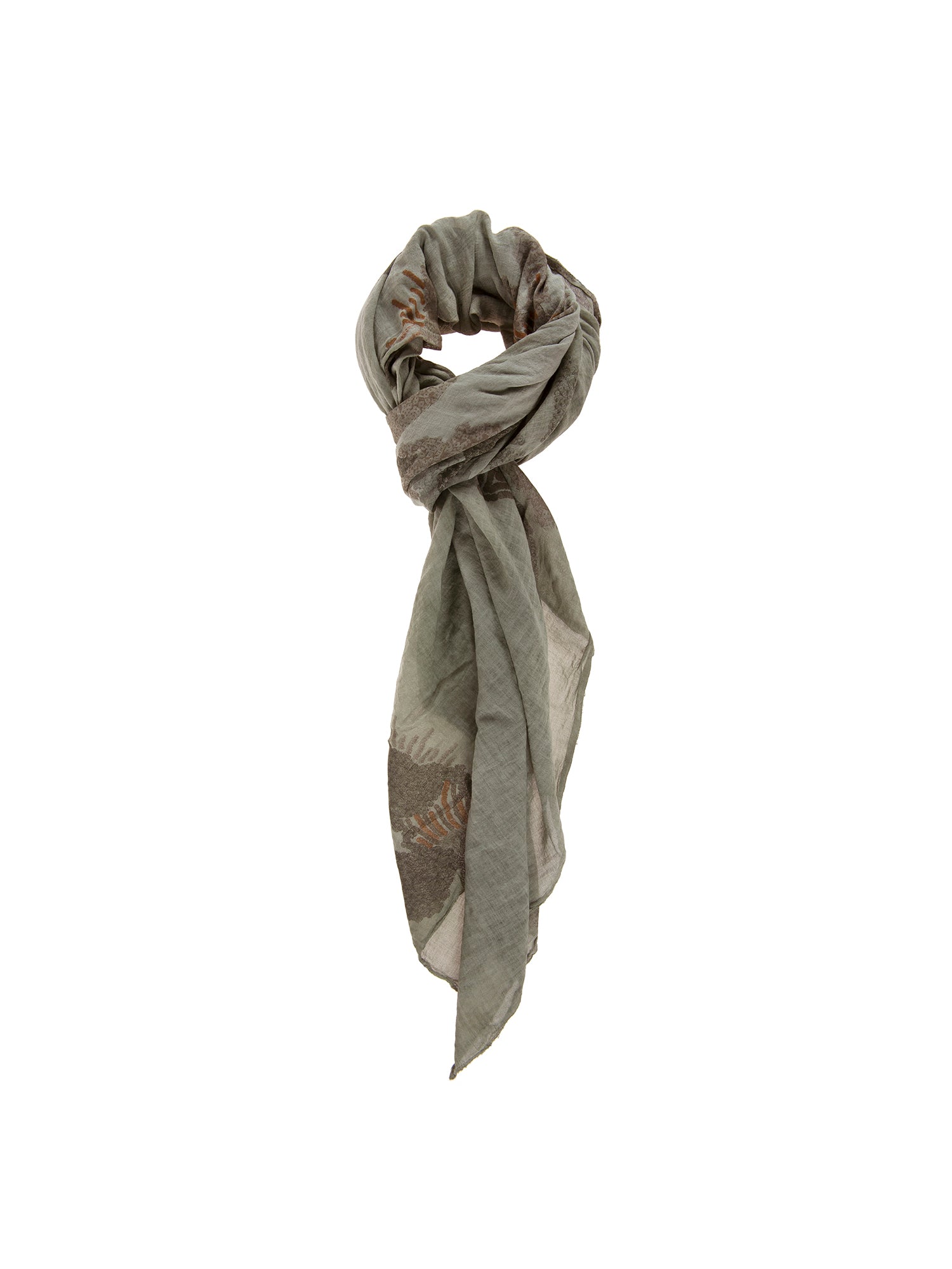 Cotone e Seta L2007-VERDE Foulard unisex Smeralda Gave Lux