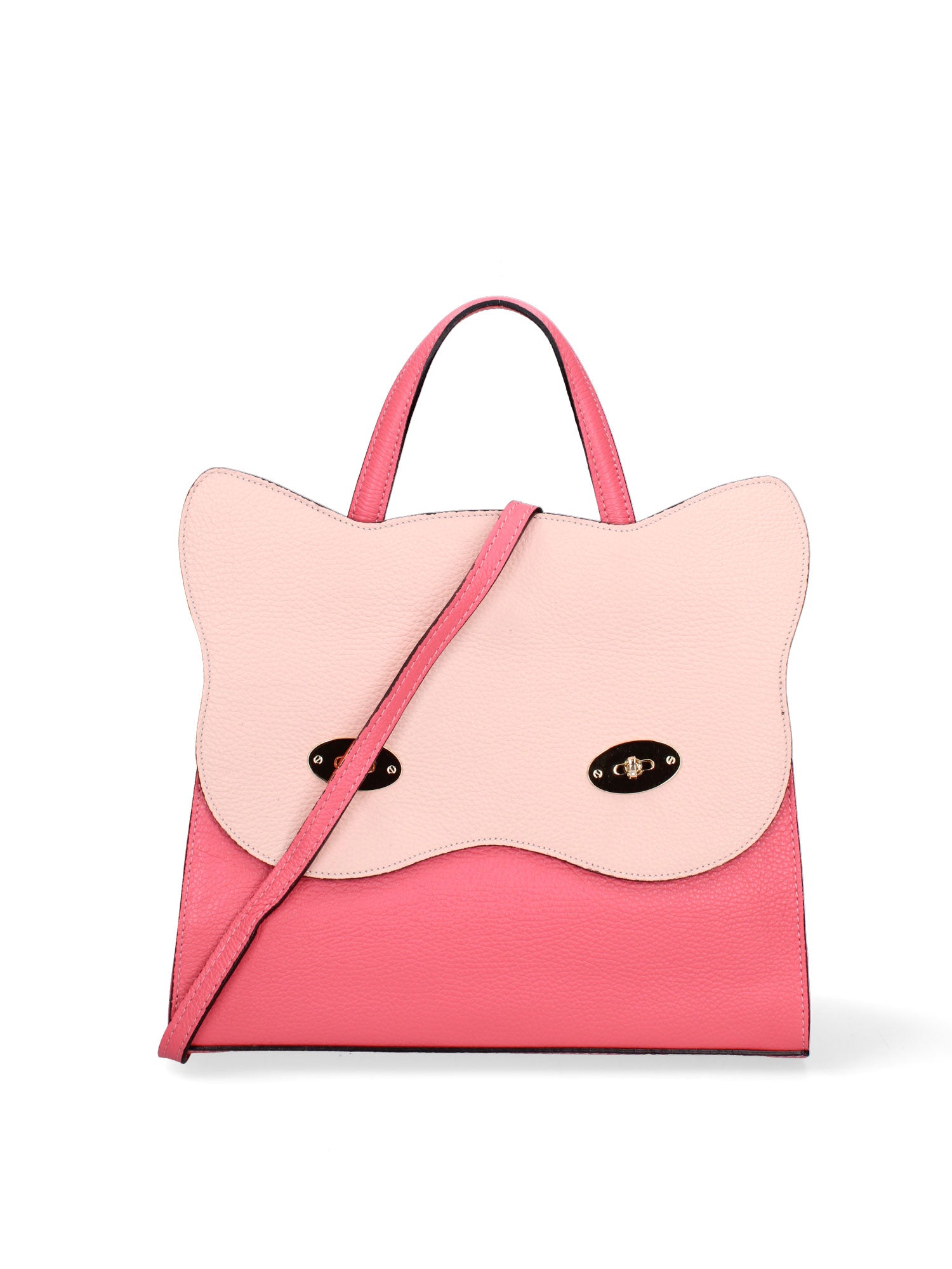 Arancia Borsa a mano da donna 100% pelle 8969-CORALLO+ROSA Gave Lux