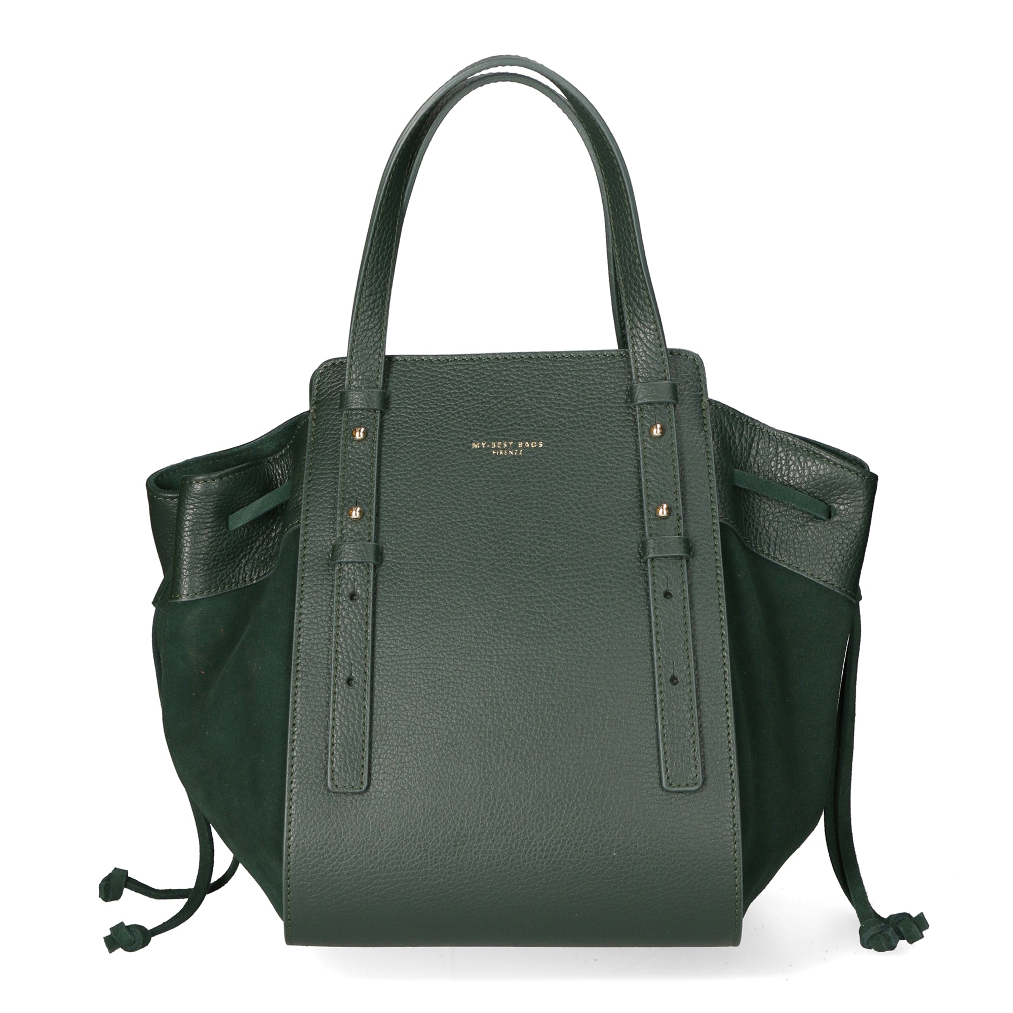 Borsa a mano da donna Vera pelle e suede MYB-8032-FW-06058 VERDE+D14 VERDE SCURO My Best Bag