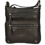 Borsa a tracolla da uomo Vera pelle RFID HILB-15118-NERO Hill Burry