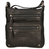 Borsa a tracolla da uomo Vera pelle RFID HILB-15118-NERO Hill Burry