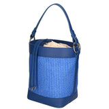 Borsa a secchiello da donna Misto pelle e tessuto MYB-05165-SS-530+S22 BLUETTE My Best Bag