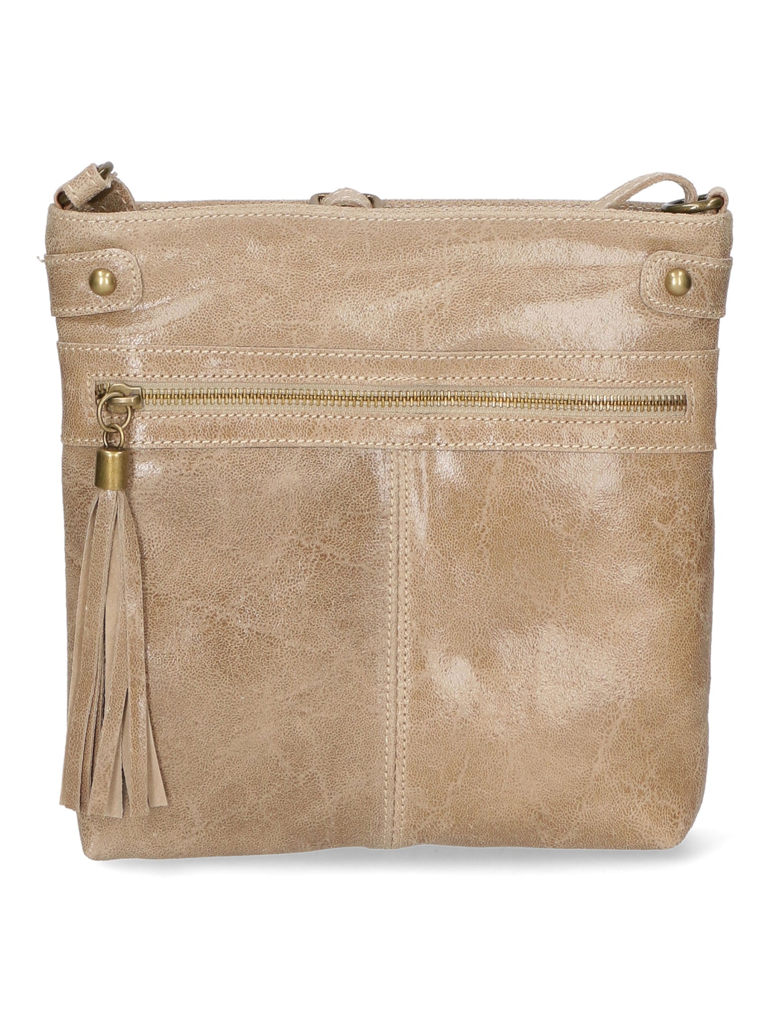 Carmen Borsa a tracolla da donna Vera pelle 10034-TAUPE Gave Lux