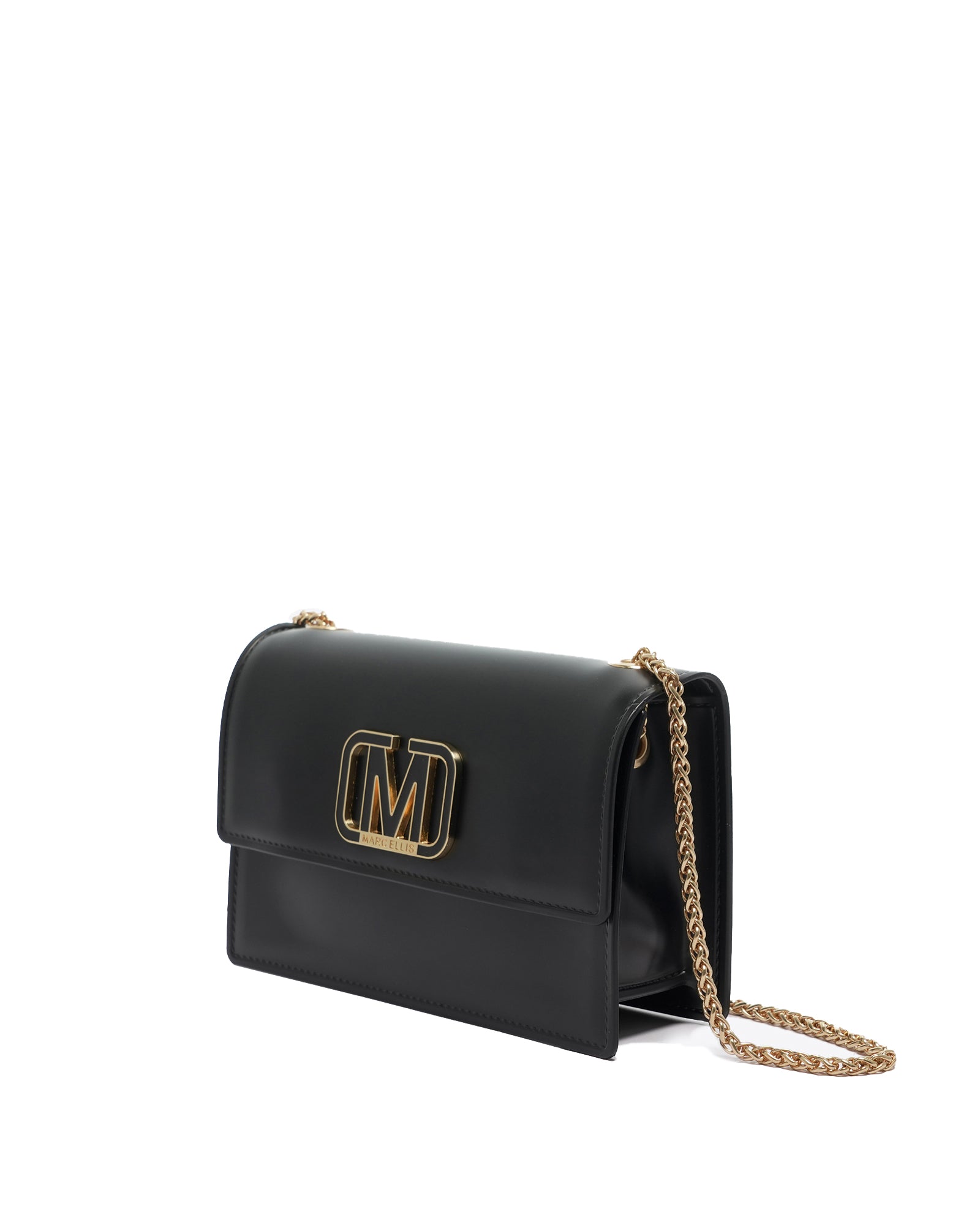 Borsa a mano da donna 100% Pvc FLAT SUPERMEE M-BLACK + LIGHT GOLD Marc Ellis
