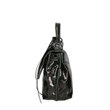 Vera pelle effetto serpente 03902-019 NERO Borsa a mano da donna Serpina Chiara Ferretti