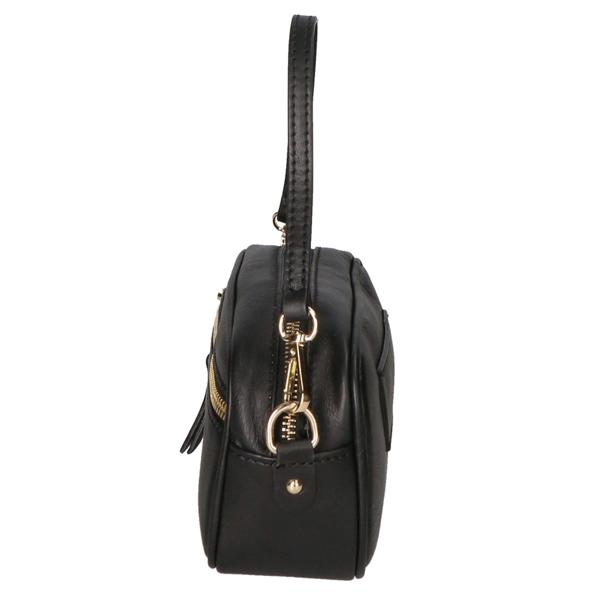 Borsa a tracolla da donna Vera pelle MYB-7031-SS-NERO BLACK My Best Bag