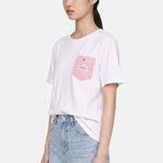 T-shirt in 83,4% Cotone 16,6% Poliammide Rosa