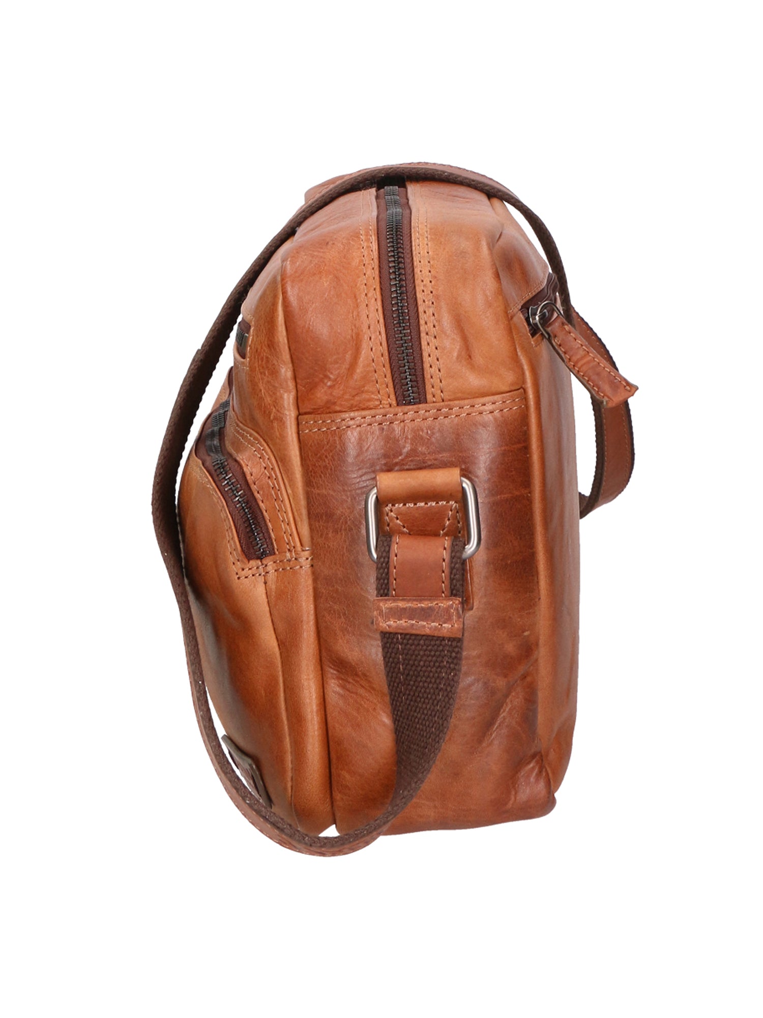 Borsa a tracolla unisex in vera pelle 100% pelle di vacchetta SN5862747-TAN Santini Firenze