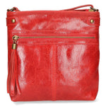 Carmen Borsa a tracolla da donna Vera pelle 10034-ROSSO Gave Lux