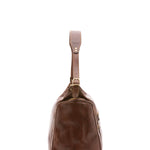 Borsa da viaggio unisex in vera pelle 100% cotone 4037-TESTA DI MORO Alessia Firenze