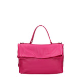 Convertible shoulder bag into a backpack for women in genuine leather Made in Italy 34x21x12 cm