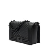 Borsa a mano da donna 100% Pvc FLAT S-BLACK Marc Ellis
