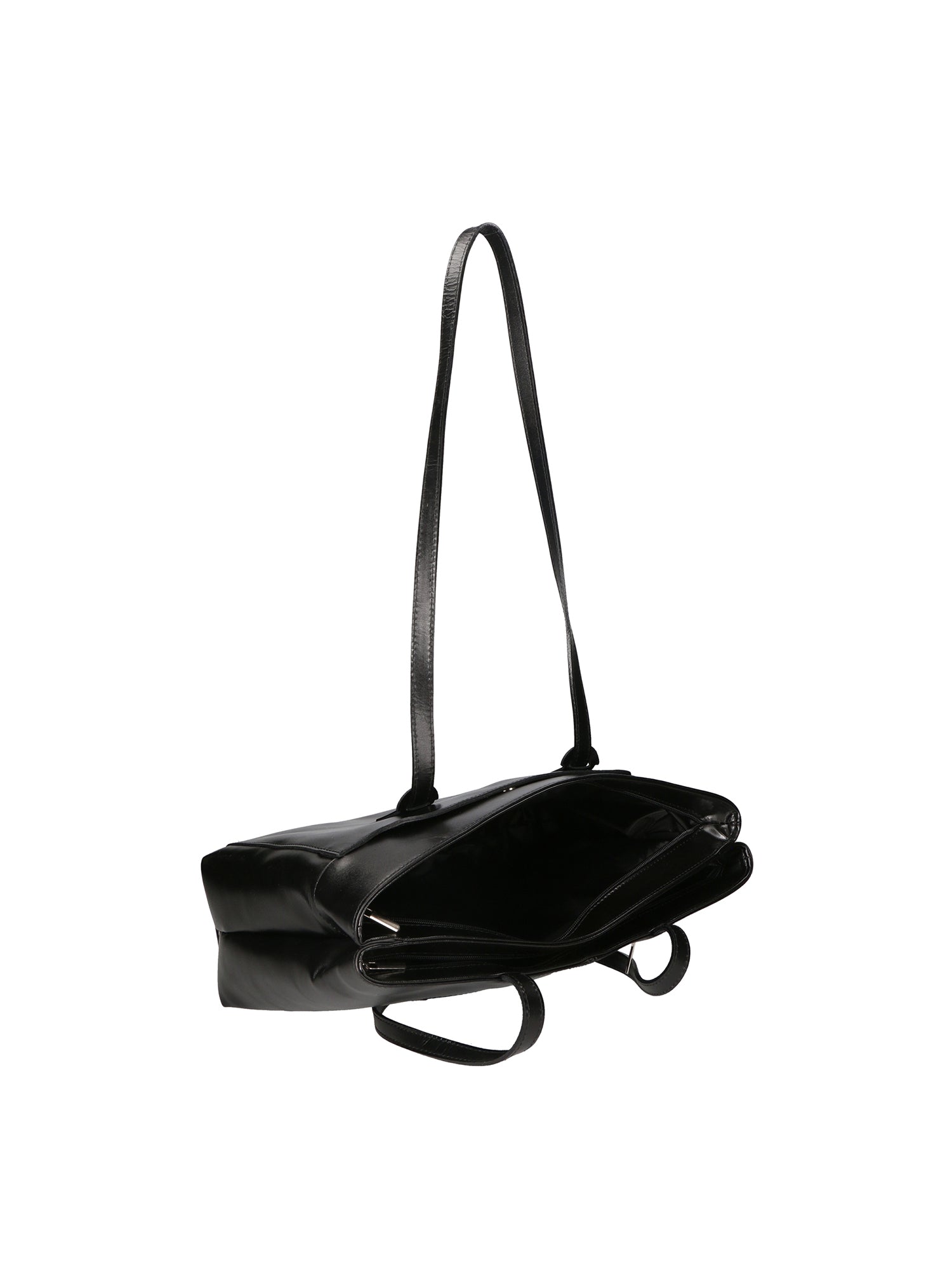 Flora Borsa a spalla da donna Vera pelle 9118-NERO BLACK Gave Lux