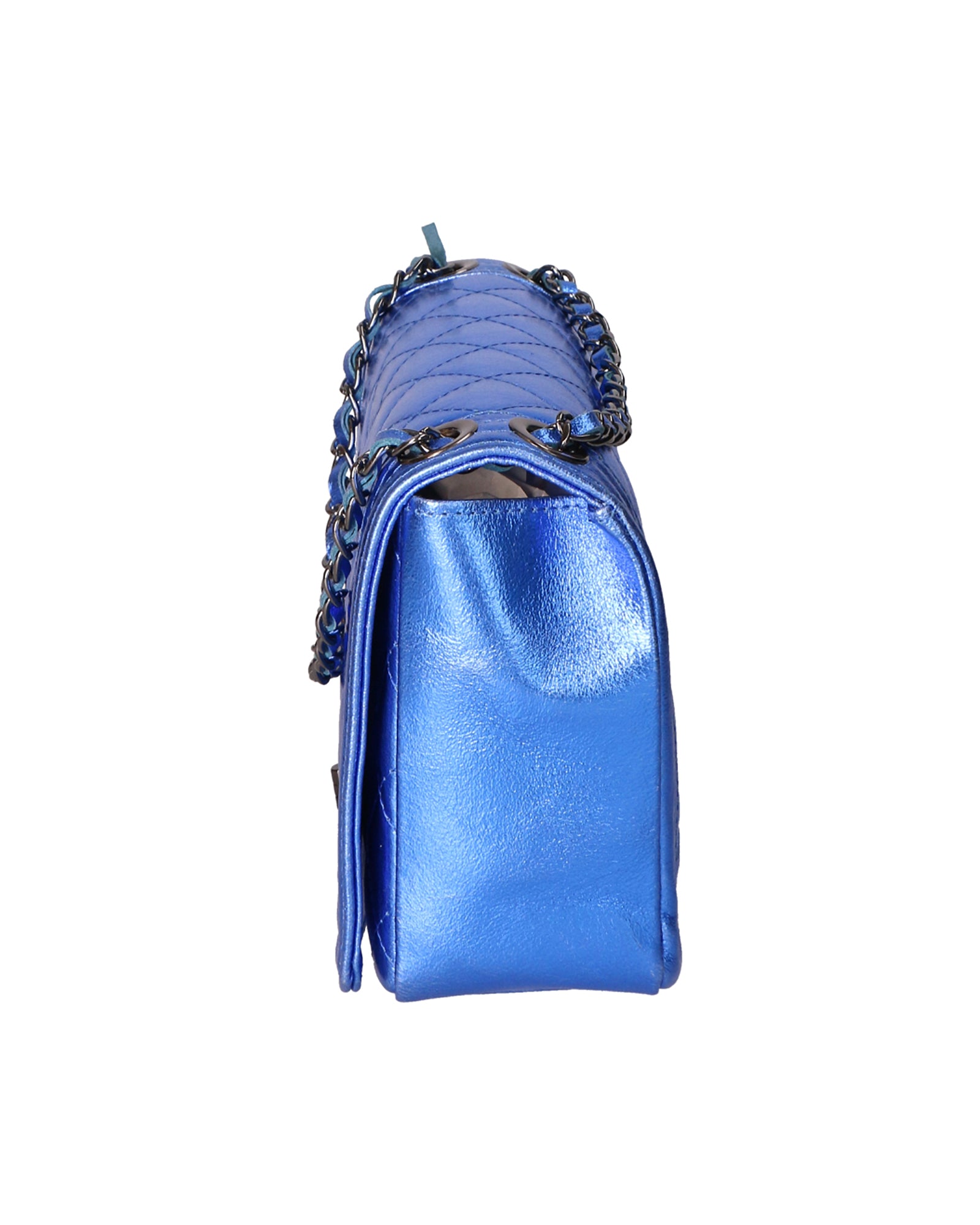 Azura Borsa a tracolla da donna Vera pelle 1138-BLU ELETTRICO Gave Lux