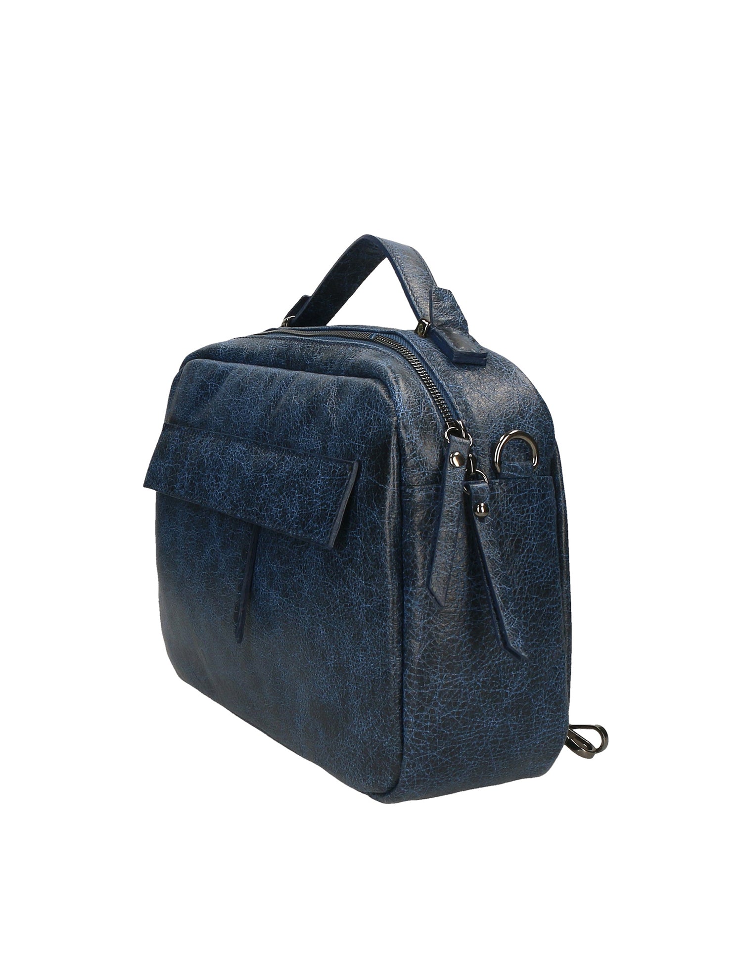 Vera Pelle 6542-BLU BLUE Borsa a mano unisex Modello Avelon Gave Lux