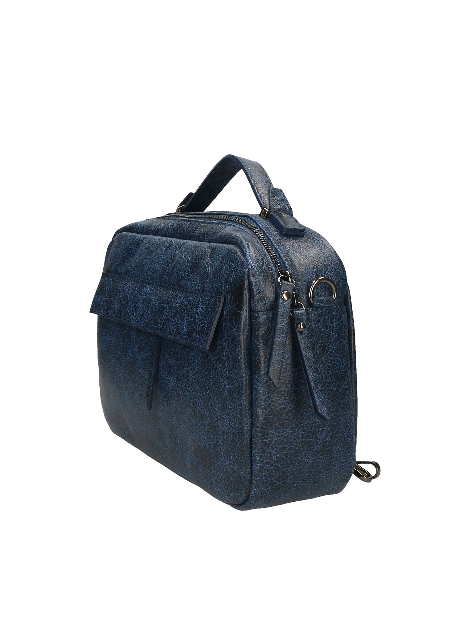 Vera Pelle 6542-BLU BLUE Borsa a mano unisex Modello Avelon Gave Lux
