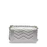 Borsa a mano da donna 100% Pvc FLAT XS MANHATTAN-SILVER Marc Ellis