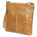 Carmen Borsa a tracolla da donna Vera pelle 10034-CUOIO Gave Lux