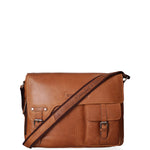Borsa a tracolla da uomo 100% vera pelle HILB-3173-CUOIO Hill Burry