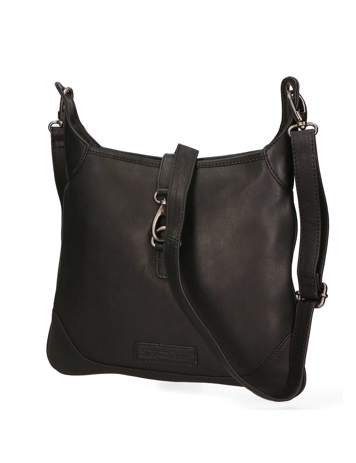 Borsa a tracolla da uomo in vera pelle RFID HILB-6169-NERO Hill Burry