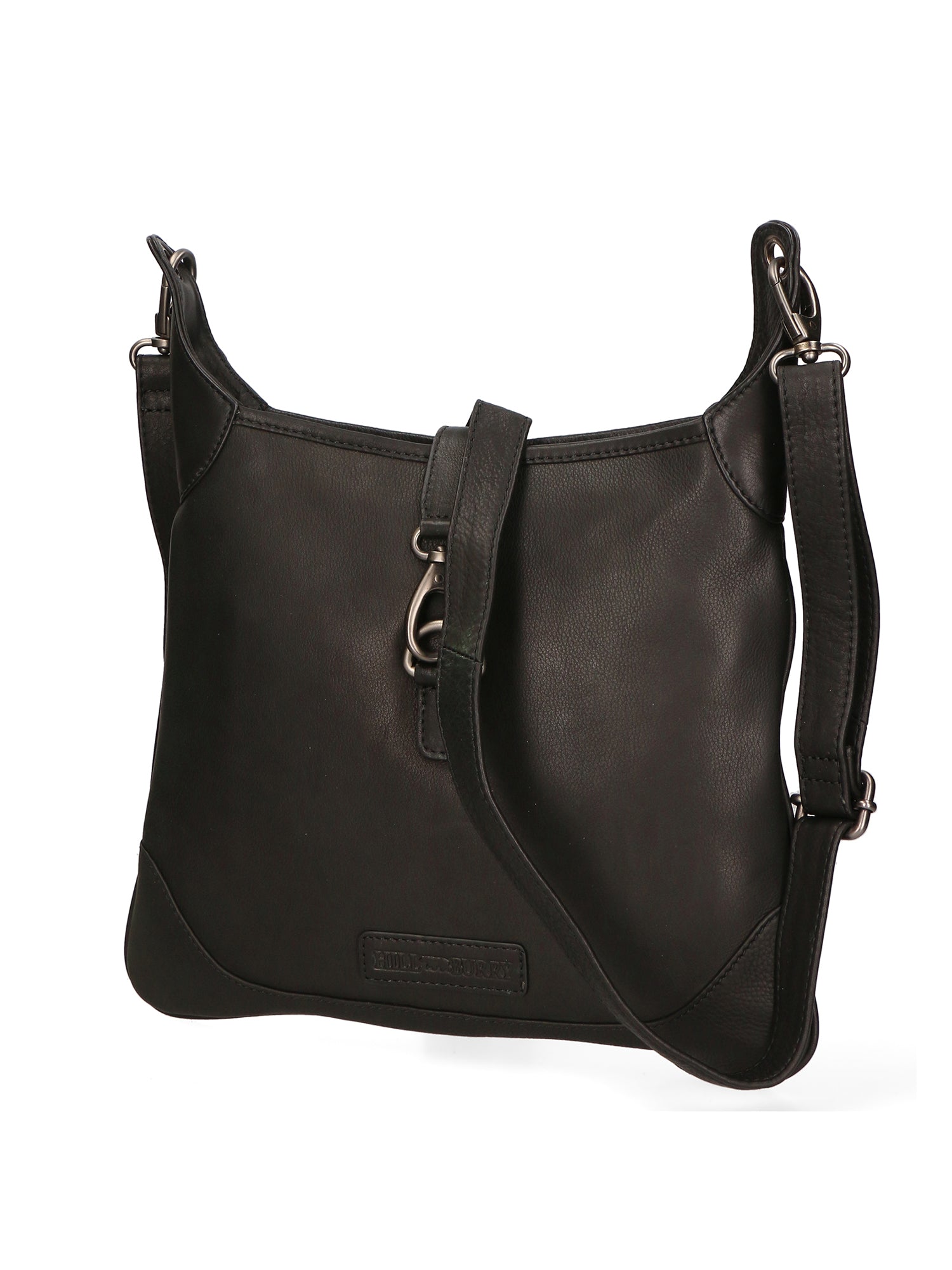 Borsa a tracolla da uomo in vera pelle RFID HILB-6169-NERO Hill Burry