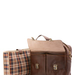 Borsa a mano unisex in vera pelle Made in Italy 4575-TESTA DI MORO Alessia Firenze