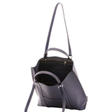 Borsa a spalla unisex in vera pelle Made in Italy 4610-BLU Alessia Firenze