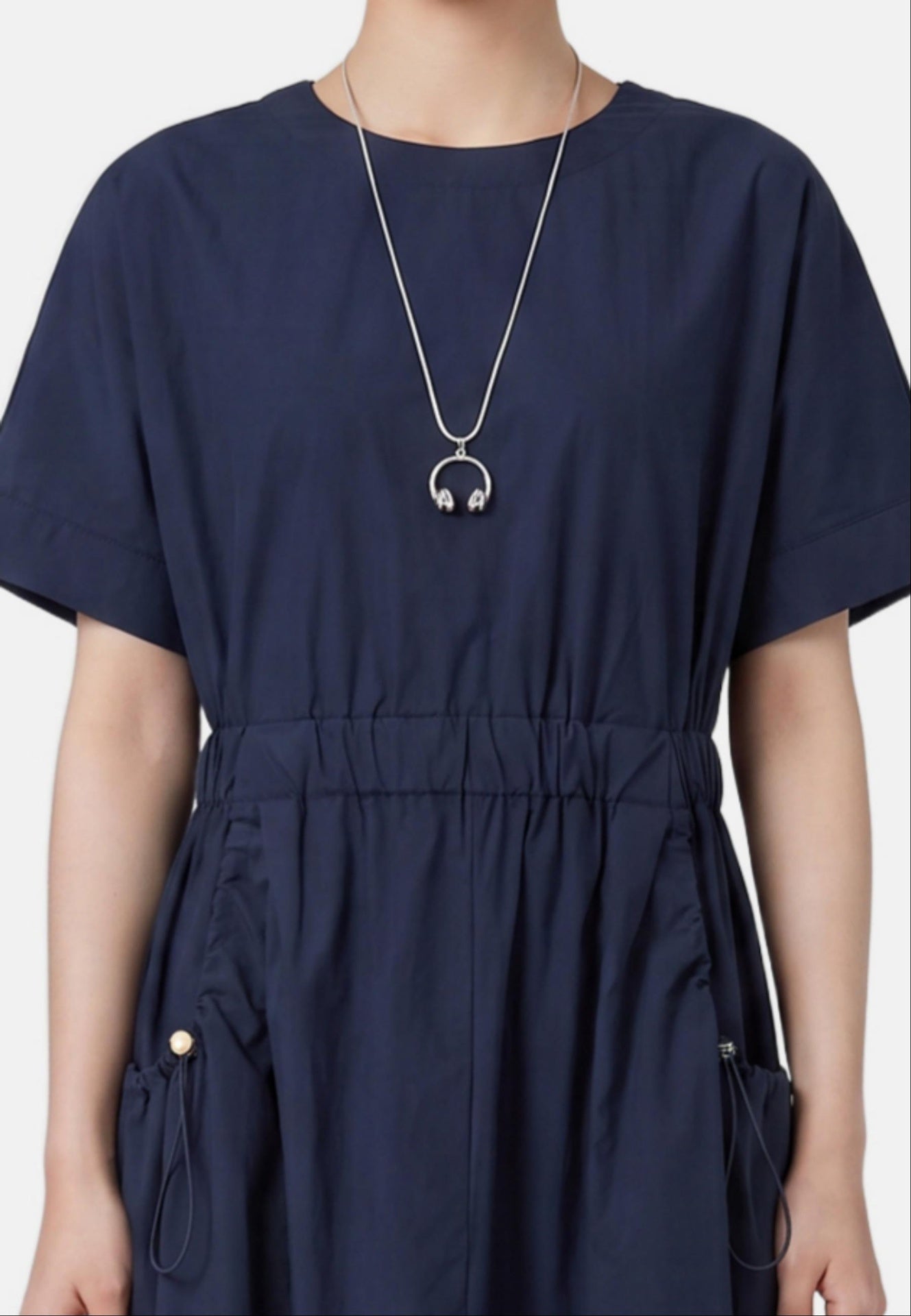 Vestito in Cotone Blu Scuro