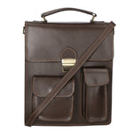 Tancredi Borsa da lavoro unisex in pelle Vera pelle 7013-TMORO DARK BROWN Gave Lux