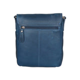 Borsa a tracolla da uomo 100% vera pelle HILB-3069S-BLU Hill Burry