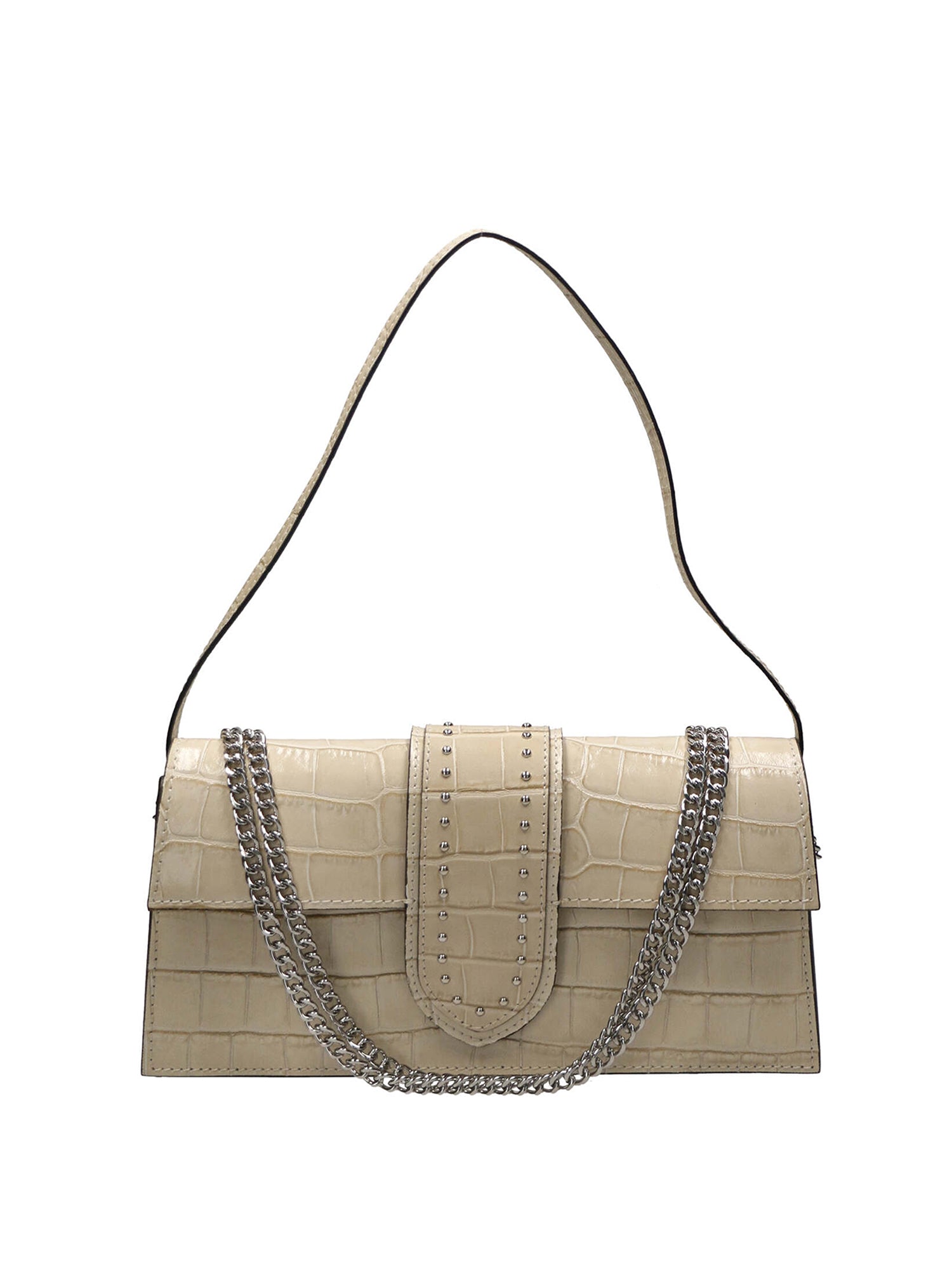 Alba Borsa a spalla da donna Vera pelle 04734-B37 BEIGE Gave Lux