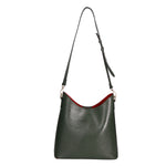 Carmine Borsa a spalla da donna Vera pelle 05442-LU14 VERDE SCURO DARK GREEN Gave Lux