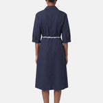 Vestito in Cotone Blu Scuro