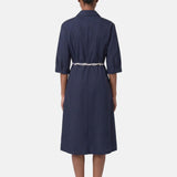 Vestito in Cotone Blu Scuro