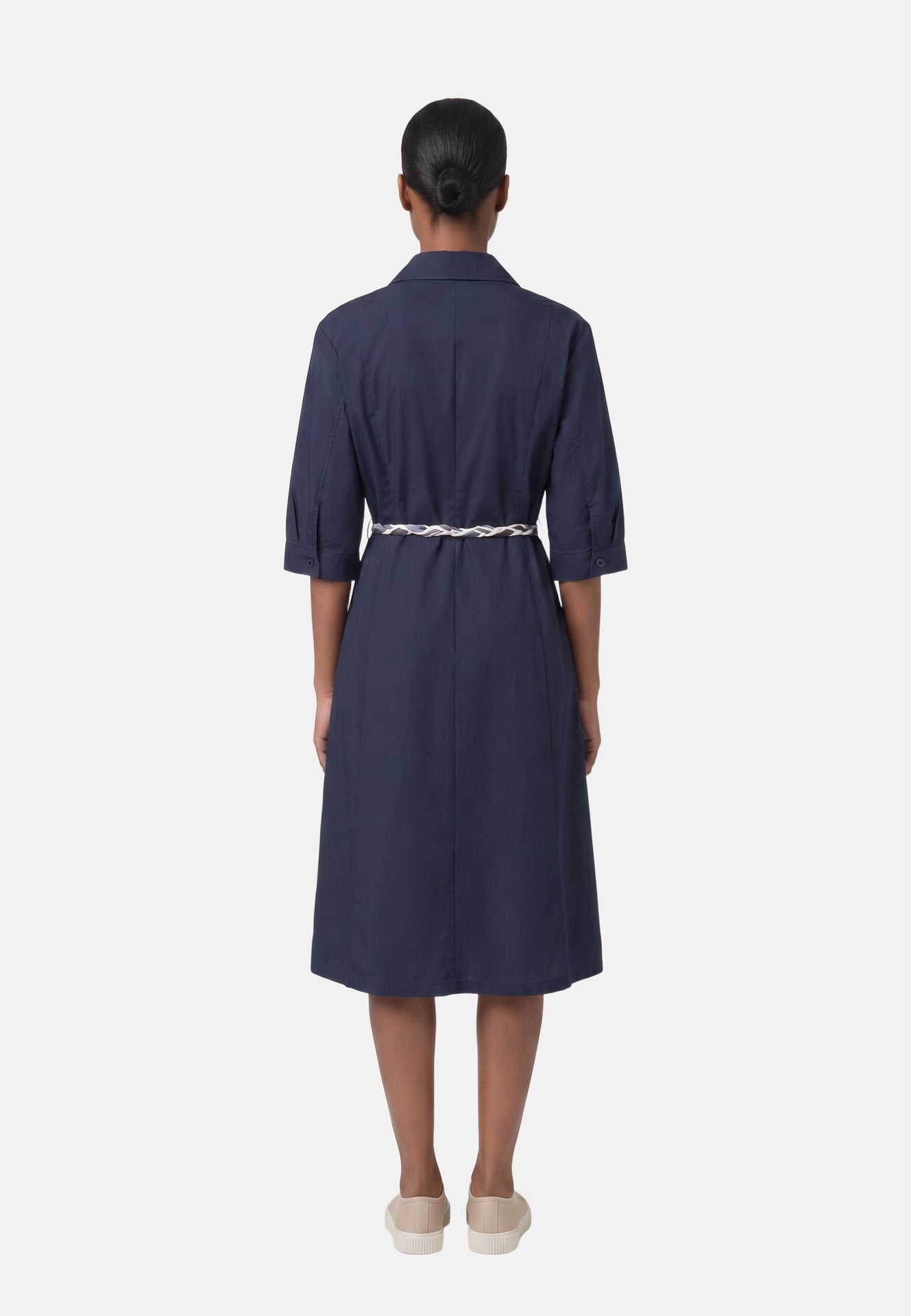 Vestito in Cotone Blu Scuro